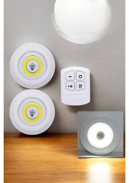 Mutfak Dolap Altı Işığı Uzaktan Kumandalı Yapışkanlı Kablosuz Pilli - M852R319-K00852 modelleri