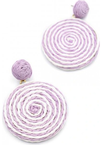 Ieg Kumaş Sarmal Küpe - Mor