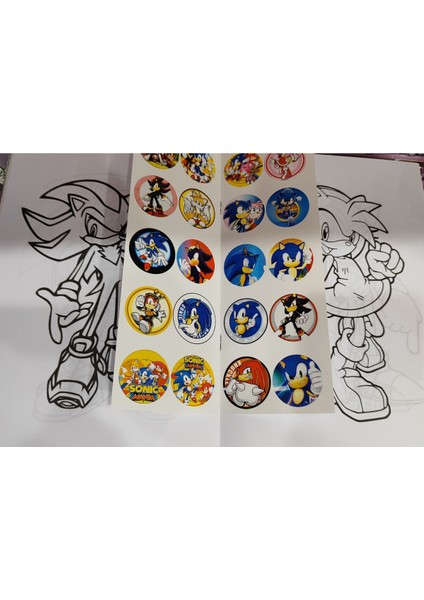 4 Adet Stickerli Boyama Kitabı (Minnie,pijamaske,toca Boca Life,sonic Figürlü modelleri