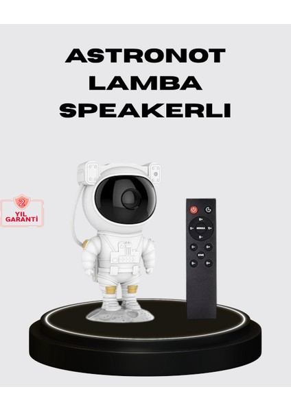 8 Efektli Astronot Galaxy Projektör Uzaktan Kumandalı LED Gece Lambası - M070R589-K64070