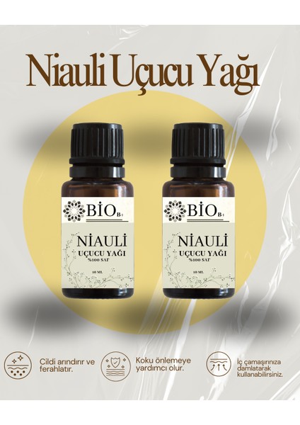 2'li Set %100 Saf Nioli Uçucu Yağı Vegan – 10 ml Hassas Bölge Koku Giderici | Nioli Yağı