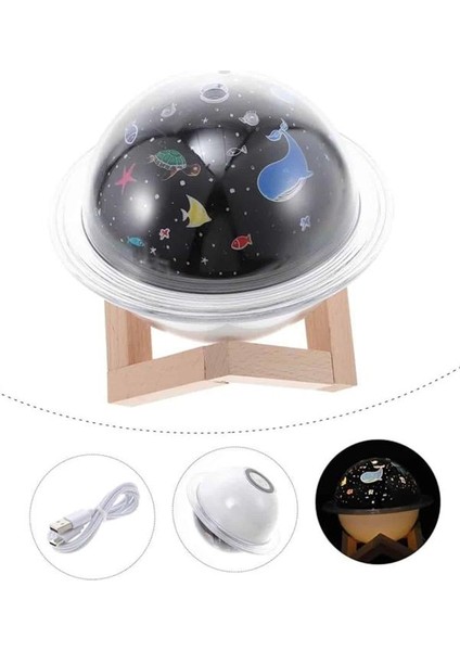 Hava Nemlendirici LED Işıklı Gece Lambası Yıldız Görünümlü Renk Değiştir - M098R899-K29