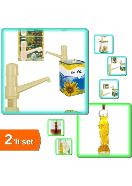 Sıvı Yağ Pompası + Venüs Yağdanlık - Iki Harika Ürün Seti GHI789