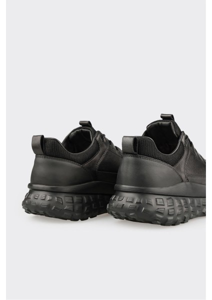 Siyah Deri Erkek Spor Ayakkabı indirimleri