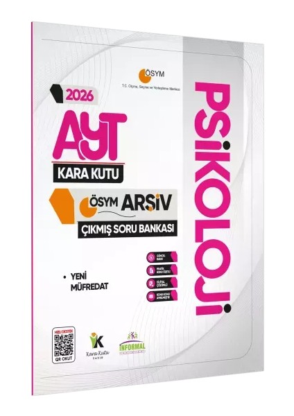 2026 Yks Ayt Psikolojinin Kara Kutusu Ösym Çıkmış Soru Havuzu Bankası Dijital Çözümlü