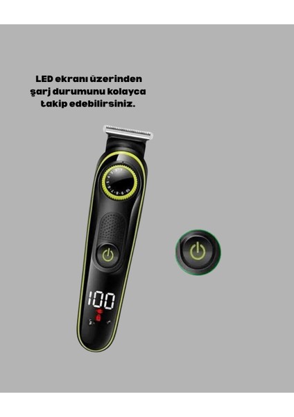 5’i 1 Arada Şarjlı Tıraş Makinesi – Paslanmaz Çelik Başlıklı Yüz ve Vü - M099R074-K58 modelleri