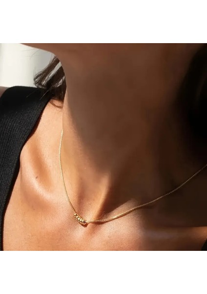 Çelik Toplu Zarif Şık Trend Kolye Gold fiyatları