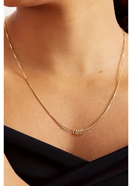 Çelik Toplu Zarif Şık Trend Kolye Gold modelleri