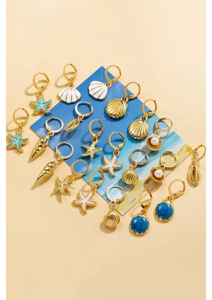 6 Çift Sallantılı Huggie Charm Küpe Karışık Şekilde Sürpriz Takı Kutusu Kavanozu fiyatları