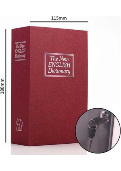 Kitap Görünümlü Gizli Kasa Büyük Boy Anahtarlı Kilitli Para Kasası - M868R119-K12868 fırsatları