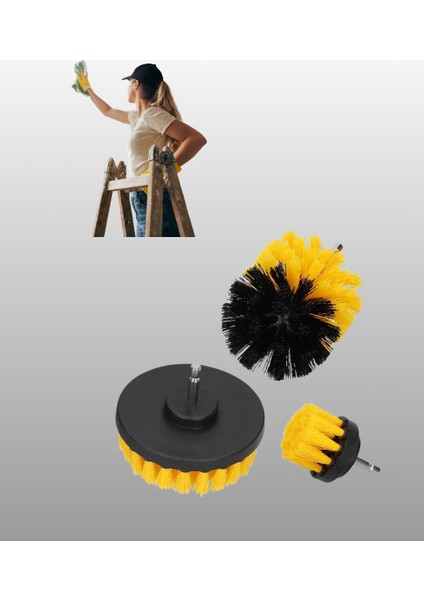 Banyo ve Mutfak Için Matkap Ucu Temizlik Fırçası 3’lü Set - M610B200-N04610 fırsatları