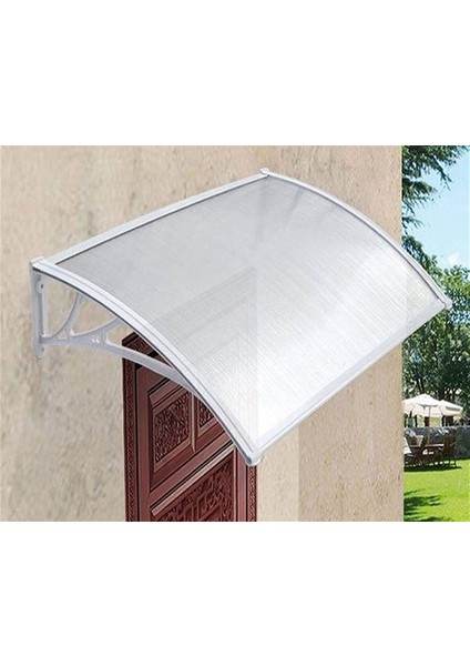 Kapı Pencere Üstü Pratik Sundurma 120 x 100 cm Gri