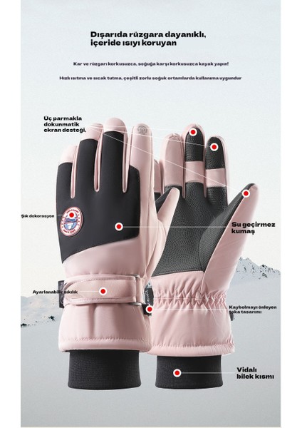 Kışlık Açık Hava Sporları, Bisiklet Için Su Itici, Sıcak Tutan Pamuklu Eldiven (Yurt Dışından) fiyatları