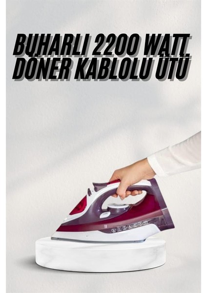 Yeni Nesil Kırmızı Buharlı Ütü 2200 Watt Seramik Tabanlı Yüksek Buhar Gücü - M095R059-K00 fiyatları