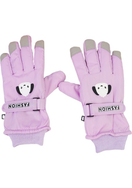 Kışlık Karikatür Köpekli Kadınlar Için Yün Kaplı Isıtıcı, Soğuktan Koruyan Sevimli Parmak I Eldiven (Yurt Dışından)