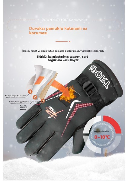 Kış Için Isıtmalı Büyük Pamuklu Kalınlaştırılmış Kışlık Baskılı Cilt Duyarlı Parça Eldiven (Yurt Dışından) indirimleri