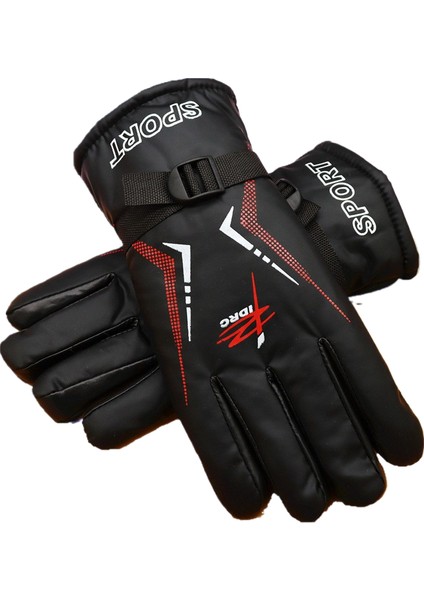 Kış Için Isıtmalı Büyük Pamuklu Kalınlaştırılmış Kışlık Baskılı Cilt Duyarlı Parça Eldiven (Yurt Dışından)