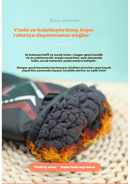 Kış Için Isıtmalı Büyük Pamuklu Kalınlaştırılmış Kışlık Baskılı Cilt Duyarlı Parça Eldiven (Yurt Dışından) fiyatları