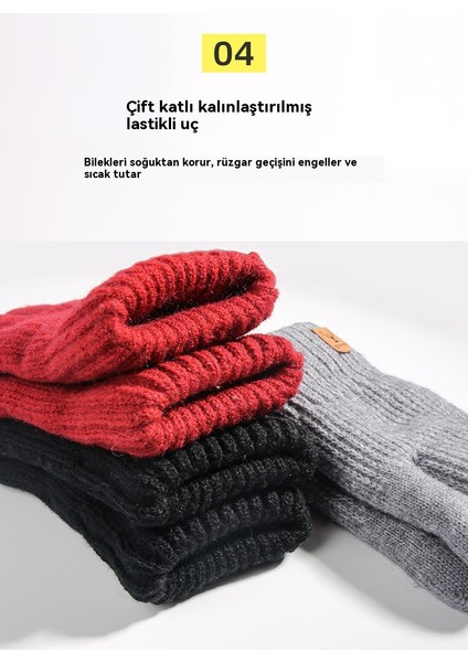 Kadın Isıtmalı, Soğuktan Koruyan, Dış Mekan Bisikleti Için Ikili Yünlü, Kalınlaştırılmış Dokunmatik Ekran Eldiveni (Yurt Dışından) fırsatları