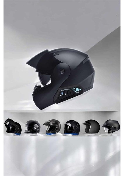 Kask Kulaklığı Motosiklet Intercom Interkom Dinleme Konuşma Özellikli Su Geçir - T554G309-Z66