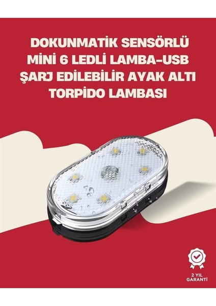 Uzun Ömürlü Lityum Bataryalı Kompakt Araba Iç Mekan LED Işıklar - M603R598-K60603