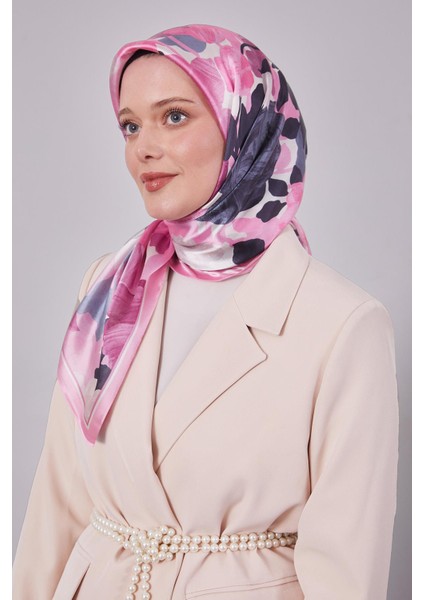 Pembe Gül Desen Kristal Eşarp fiyatları