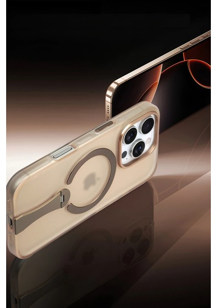 iPhone 16 Pro Max Uyumlu Kılıf 360 Derece Dönebilen Standlı Magsafe Premium Kapak indirimleri