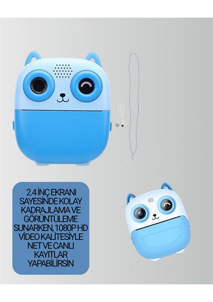 Termal Yazıcılı Dijital Kamera – USB Şarjlı Hd Video Destekli - M030K950-R37030 modelleri