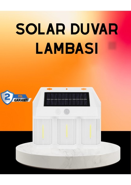 Güneş Enerjili 3 Modlu Duvar Apliği – Bahçe ve Garaj Aydınlatması - M931B069-N58931