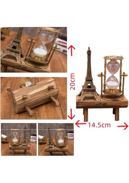 Masa Biblosu Dekoratif Süs Kum Saati Eyfel Kulesi Hediyelik Kum Saati - M572R866-K18572 fırsatları