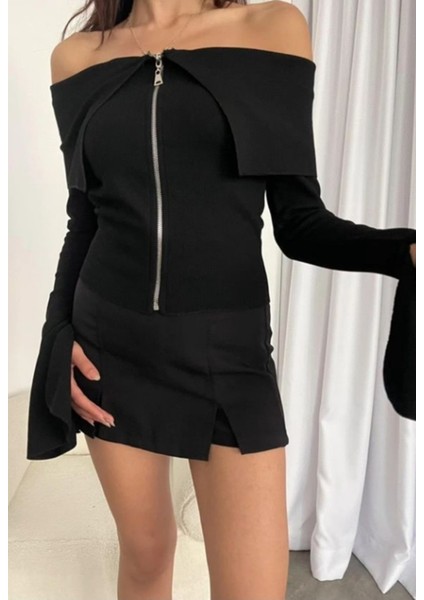 Barkot Yaka-Salaş Yakalı- Ispanyol Kol Fermuarlı Hırka Bluz modelleri