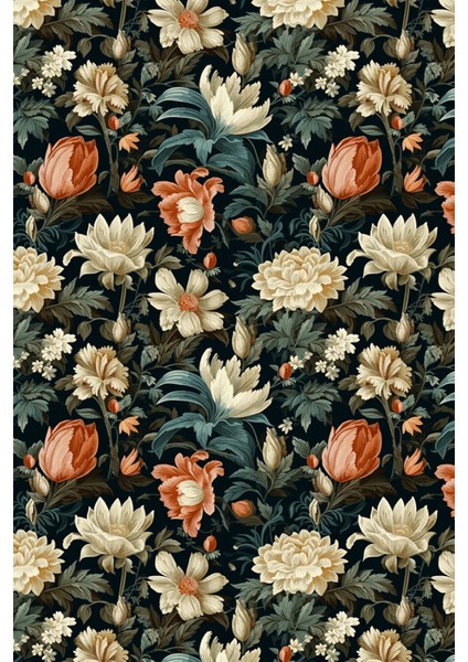 Barok Stil Çiçek Duvar Kağıdı-Isı ve Ses Yalıtımı-Yırtılmaz Duvar Kağıdı indirimleri