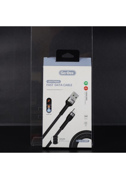 Go-Des GD-UC589IP 1m Lightning Hızlı Şarj ve Data Kablosu