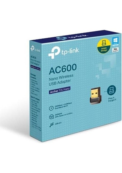 Archer T2U Nano AC600 600 Mbps USB Wireless Adaptör fiyatları