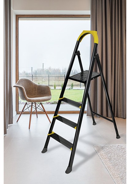 Ze Hardy 3+1 Basamaklı Özel Tasarım Hafif Merdiven (Kaymaz Papuçlu) Paslanmaz modelleri