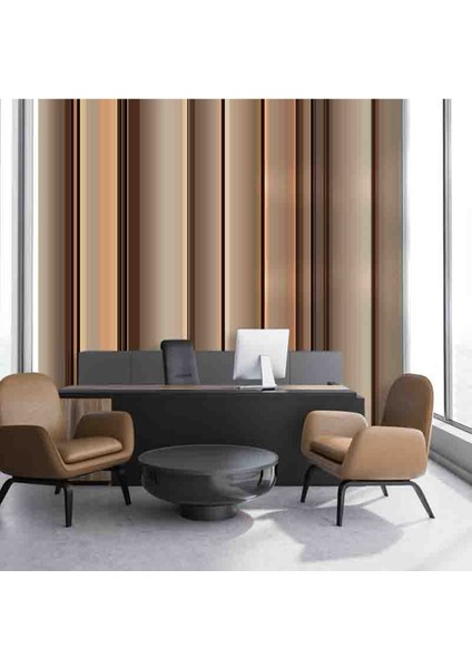 3 Boyutlu Çizgili Desenli Isı ve Ses Yalıtımlı Tekstil Duvar Kağıdı fiyatları