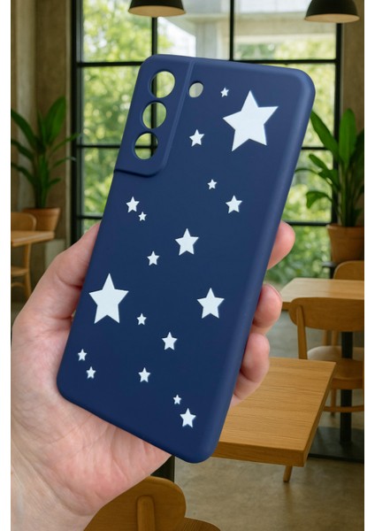 Samsung Galaxy S21 Fe - Mini Yıldız Desenli Silikon Darbe Emici Klasik Korumalı Rubber Kılıf modelleri