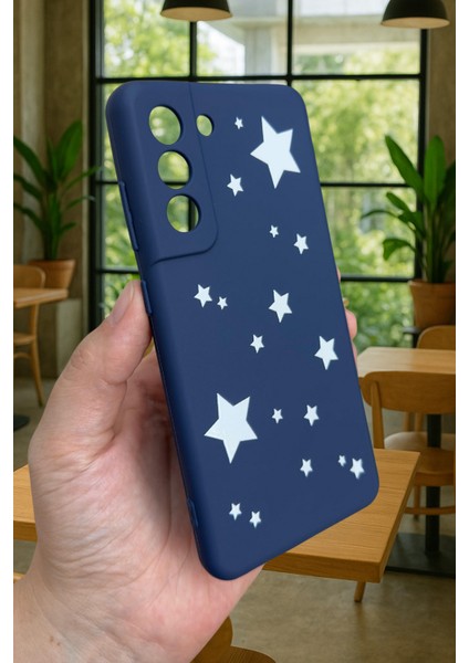 Samsung Galaxy S21 Fe - Mini Yıldız Desenli Silikon Darbe Emici Klasik Korumalı Rubber Kılıf fırsatları