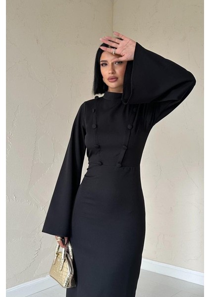 Siyah Tek Kollu Elbise modelleri