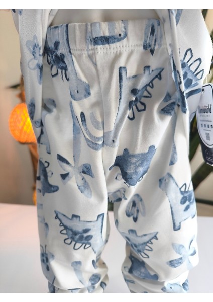 Kız-Erkek Bebek- Çocuk Pijama Takımı %100 Pamuk Uzun Kollu Yuvarlak Yaka Mevsimlik