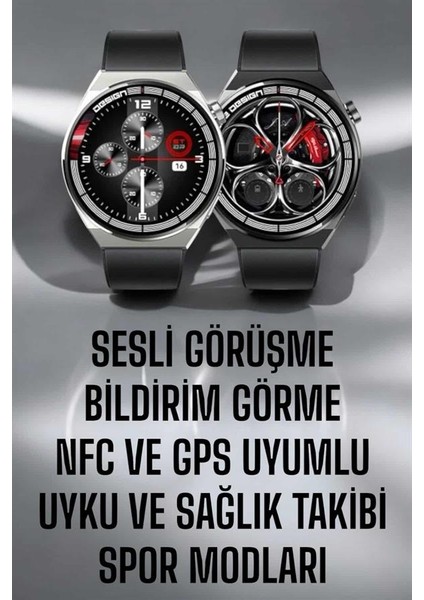 Akıllı Saat Gps ve Nfc Özelliği Sesli Görüşme Dokunmstik Ekran - M509K645-R75509