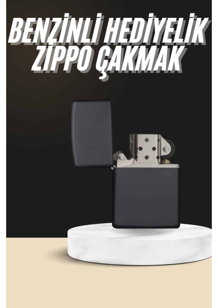 Erkeklere Özel Hediyelik Eşya Zippo Metalik Benzinli Çakmak Doldurulabilir - M706B543-N07706