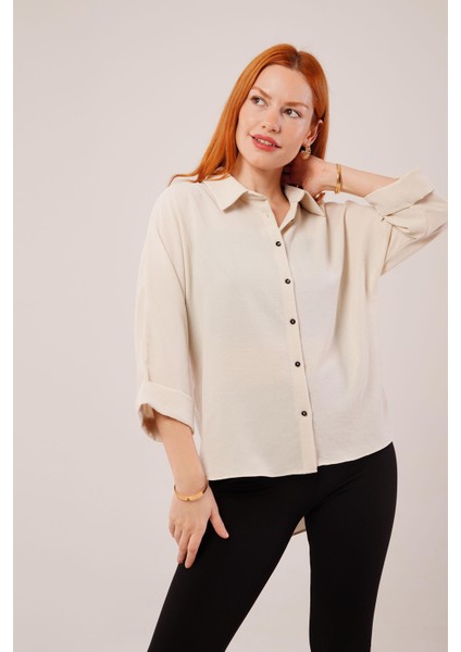 Kol Katlama Detaylı Bej Gömlek fiyatları