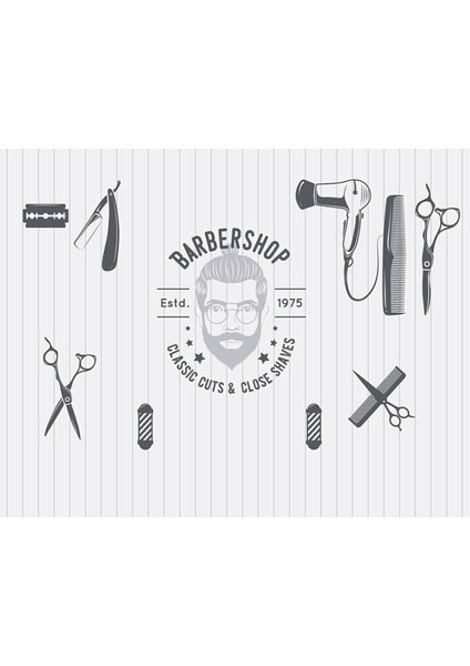 Kuaför Desenli Isı ve Ses Yalıtımlı Sağlıklı Tekstil Duvar Kağıdı fiyatları