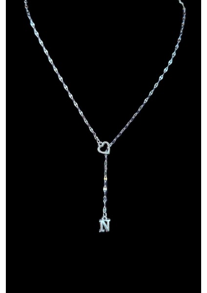 N Harfi 316L Paslanmaz Çelik Kolye Kalpli Dekolte Yeni Sezon Kişiye Özel Kolye Hediye Kutulu fiyatları