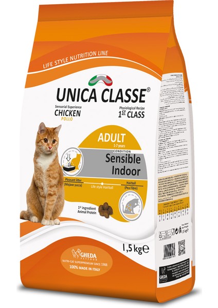 Adult Sensible Indoor Tavuklu Yetişkin Kedi Maması 10kg