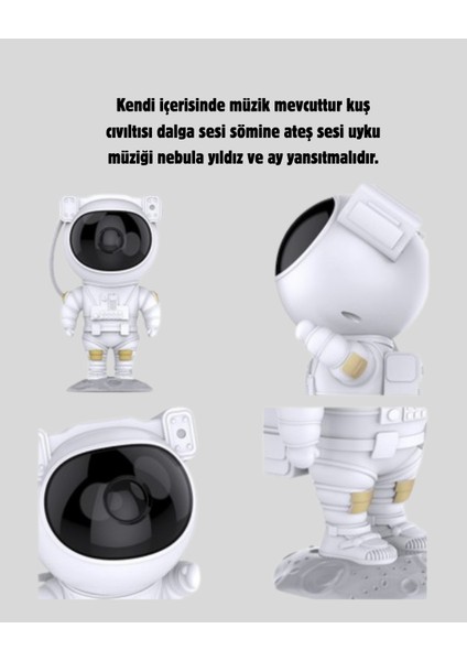 Astronot Projeksiyon Lambası Bluetooth Müzikli ve Uzaktan Kumandalı - N717J160-M82717 fırsatları