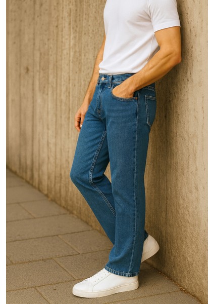 Cedy Denım Erkek Yüksel Bel Boru Paça Kot Pantolon Reguler Fit Jean C336