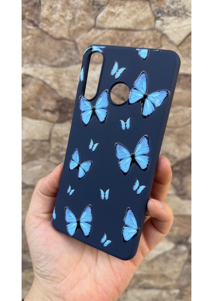 Huawei P30 Lite Uyumlu Mavi Kelebek Desenli Silikon Darbe Emici Klasik Korumalı Rubber Kılıf fırsatları