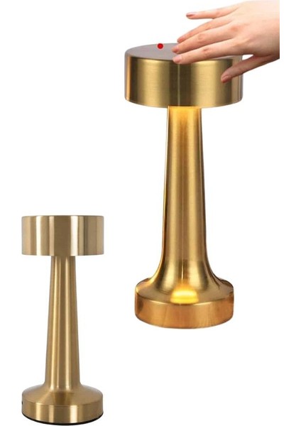 Altın Rengi Masa ve Gece Lambası Dokunmatik Şarjlı Masa Lambası - N765J875-M20765